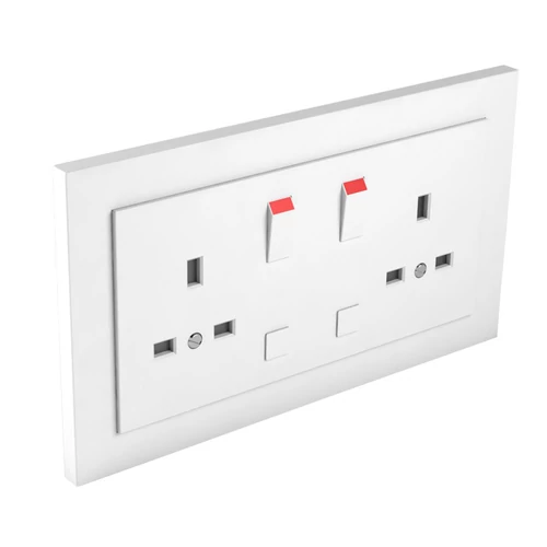 EFAPEL 90344_CBR Komplett dupla csatlakozóaljzat (brit típusú) fehér