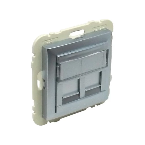EFAPEL 90442_SAL dupla RJ45 keretszerelvény, alumínium