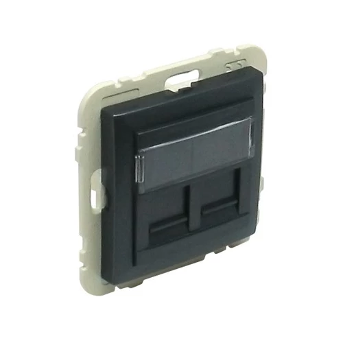 EFAPEL 90442_SIS dupla RJ45 keretszerelvény, szürke