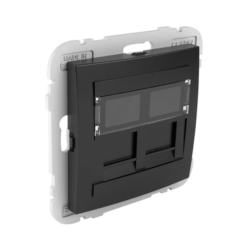 EFAPEL 90442_SPM dupla RJ45 keretszerelvény, fekete