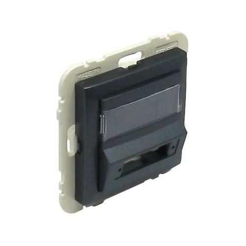 EFAPEL 90448_SIS Fedlap SC APC duplex csatlakozóhoz (csatlakozó nélkül) szürke