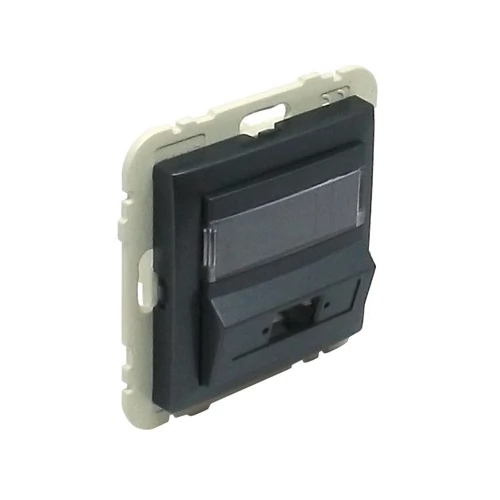 EFAPEL 90449_SIS Fedlap SC APC Simplex / LC duplex csatlakozóhoz (csatlakozó nélkül) szürke