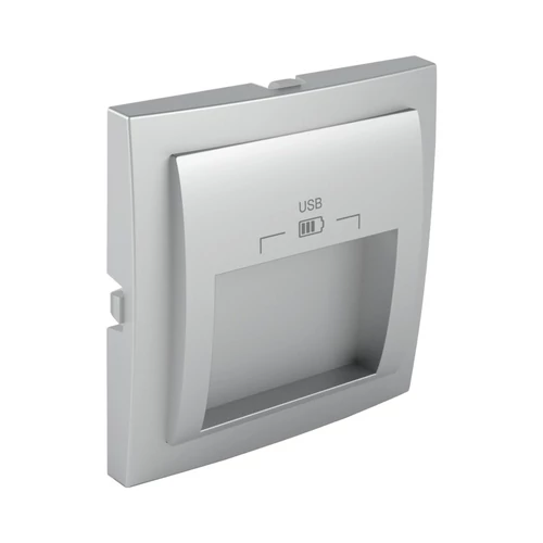 EFAPEL 90673_TAL Fedlap dupla USB-A aljzathoz 
(20°-os), alumínium