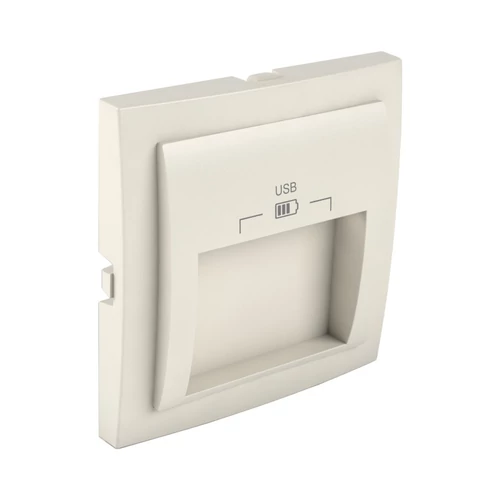 EFAPEL 90673_TMF Fedlap dupla USB-A aljzathoz 
(20°-os), elefántcsont
