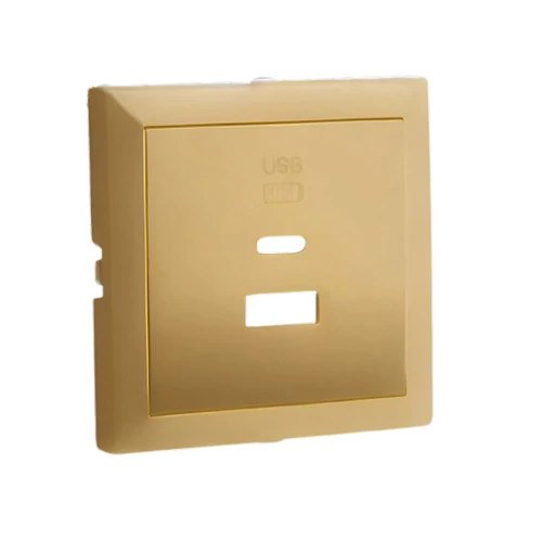 EFAPEL 90674_TDU Fedlap dupla töltő aljzathoz (USB-A + USB-C), arany