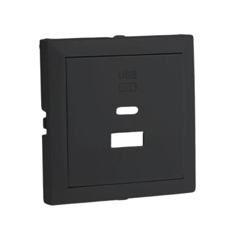 EFAPEL 90674_TPM Fedlap dupla töltő aljzathoz (USB-A + USB-C), fekete