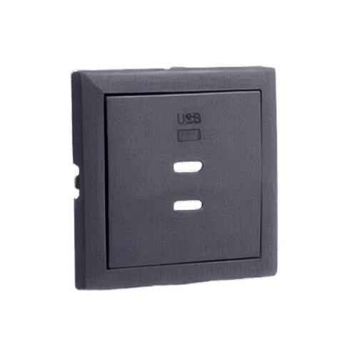 EFAPEL 90675_TIS Fedlap dupla töltő aljzathoz (2x USB-C), szürke