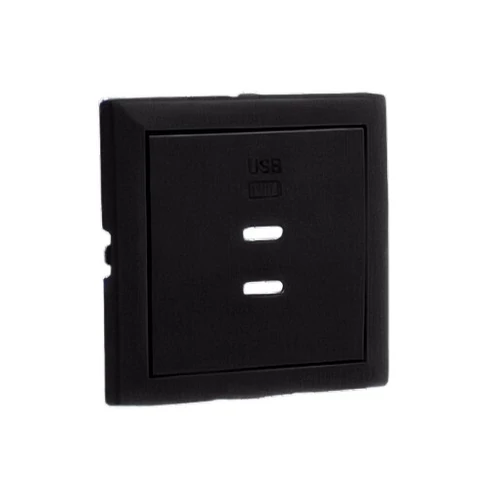 EFAPEL 90675_TPM Fedlap dupla töltő aljzathoz (2x USB-C), fekete