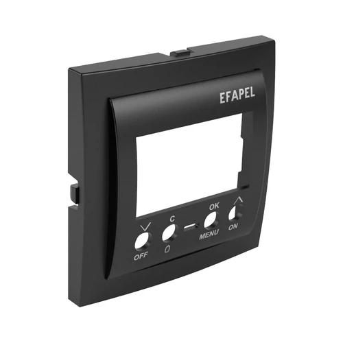 EFAPEL 90743_TPM Fedlap digitális kapcsolóórára, fekete