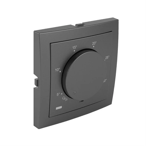 EFAPEL 90746_TIS Fedlap tekerőgombos termosztáthoz, szürke színű