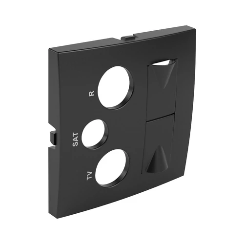 EFAPEL 90773_TPM 21546 multimédia aljzat fedlap, fekete