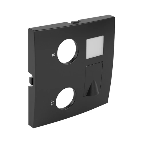 EFAPEL 90774_TPM 21535, 21534 multimédia aljzat fedlap, fekete