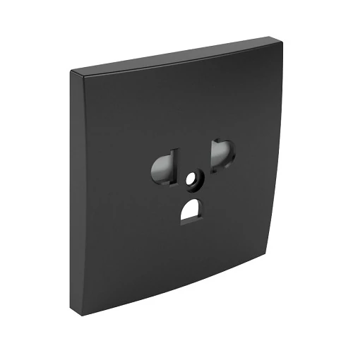 EFAPEL 90842_TPM Fedlap csatlakozóaljzathoz, gyerekzáras EURO-USA_Típus fekete