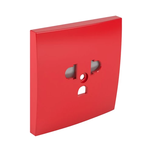 EFAPEL 90842_TVM Fedlap csatlakozóaljzathoz, gyerekzáras EURO-USA_Típus piros