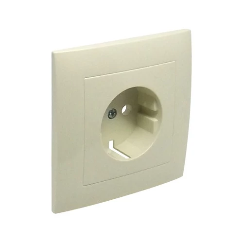 EFAPEL 90903_TMF Fedlap kerettel Schuko csatlakozóaljzathoz, gyerekzáras elefántcsont