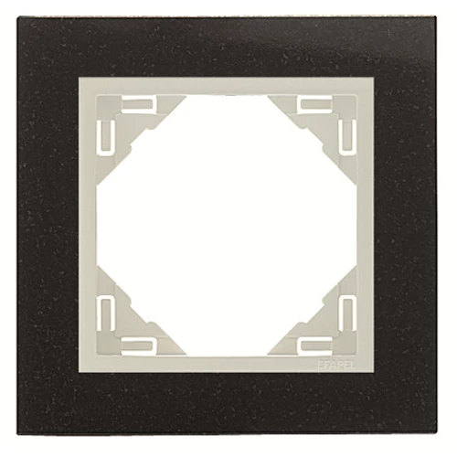 EFAPEL 90910_TGG PETRA Egyes keret, gránit/jég