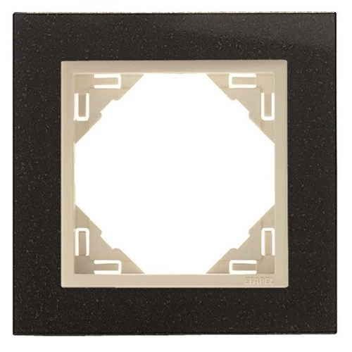 EFAPEL 90910_TGP PETRA Egyes keret, gránit/gyöngyház