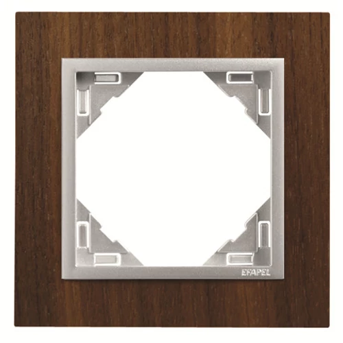 EFAPEL 90910_TNA ARBORE Egyes keret, dió/alumínium