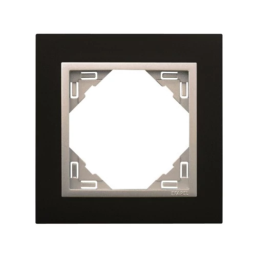 EFAPEL 90910_TPA ANIMATO Egyes keret, fekete/alumínium