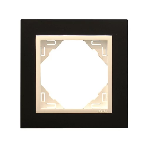 EFAPEL 90910_TPG ANIMATO Egyes keret, fekete/jég