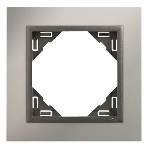 EFAPEL 90910_TRS METALLO Egyes keret, króm/szürke