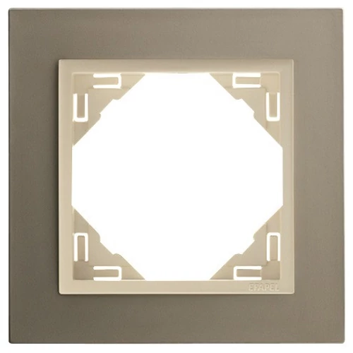 EFAPEL 90910_TTP METALLO Egyes keret, titánium/gyöngyház