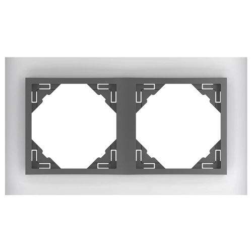 EFAPEL 90920_TCS Crystal Kettes keret, kristály/szürke