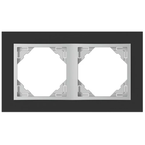 EFAPEL 90920_TEA Crystal Kettes keret, fekete kristály/alumínium