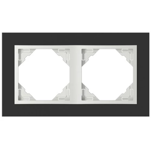 EFAPEL 90920_TEG Crystal Kettes keret, fekete kristály/jég