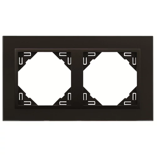 EFAPEL 90920_TEP Crystal Kettes keret, fekete kristály/fekete