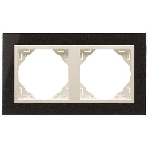 EFAPEL 90920_TGG PETRA Kettes keret, gránit/jég