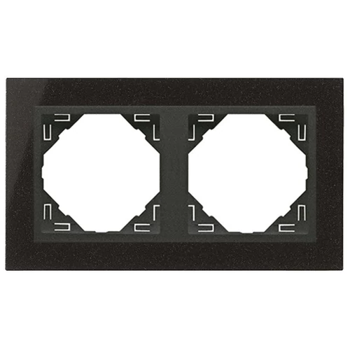 EFAPEL 90920_TGS PETRA Kettes keret, gránit/szürke