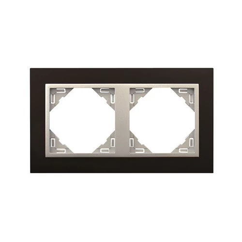 EFAPEL 90920_TPA ANIMATO Kettes keret, fekete/alumínium