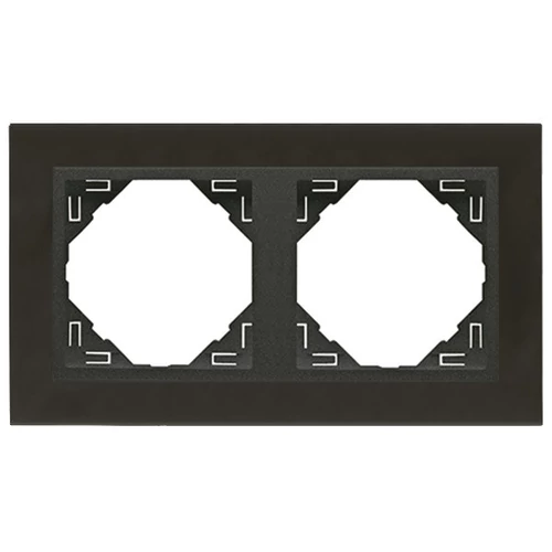 EFAPEL 90920_TQS METALLO Kettes keret, nikkel/szürke