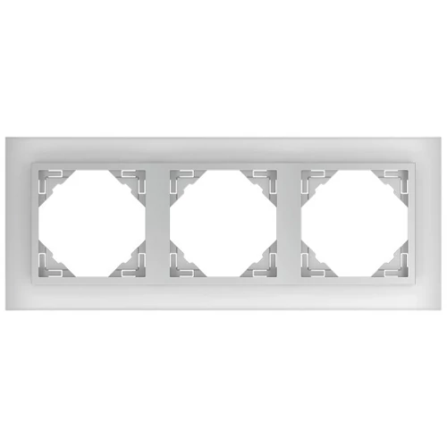 EFAPEL 90930_TCA Crystal Hármas keret, kristály/alumínium