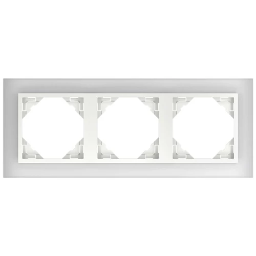 EFAPEL 90930_TCG Crystal Hármas keret, kristály/jég