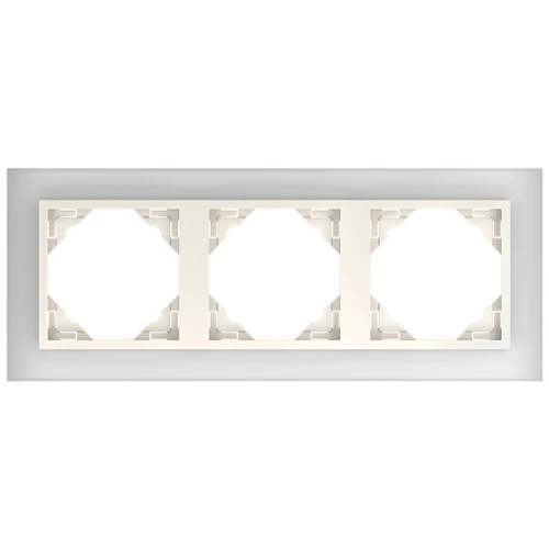 EFAPEL 90930_TCP Crystal Hármas keret, kristály/gyöngyház