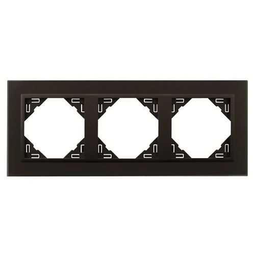 EFAPEL 90930_TEP Crystal Hármas keret, fekete kristály/fekete