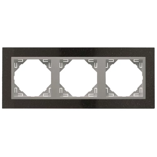 EFAPEL 90930_TGA PETRA Hármas keret, gránit/alumínium