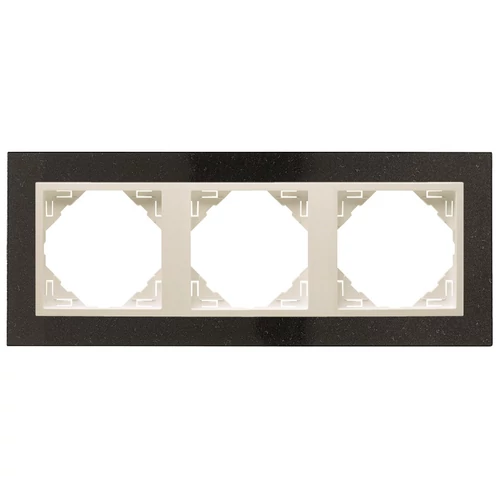 EFAPEL 90930_TGG PETRA Hármas keret, gránit/jég