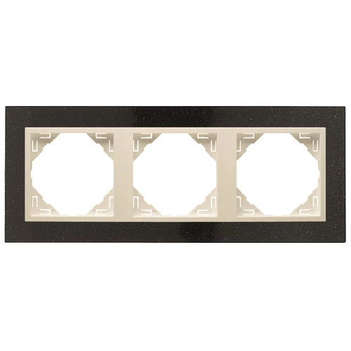 EFAPEL 90930_TGP PETRA Hármas keret, gránit/gyöngyház