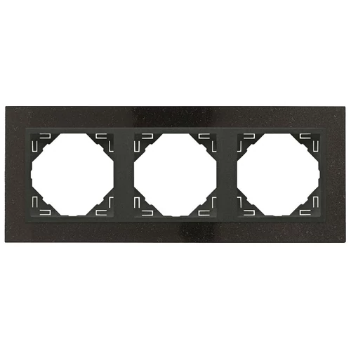 EFAPEL 90930_TGS PETRA Hármas keret, gránit/szürke