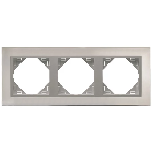 EFAPEL 90930_TIA METALLO Hármas keret, inox/alumínium
