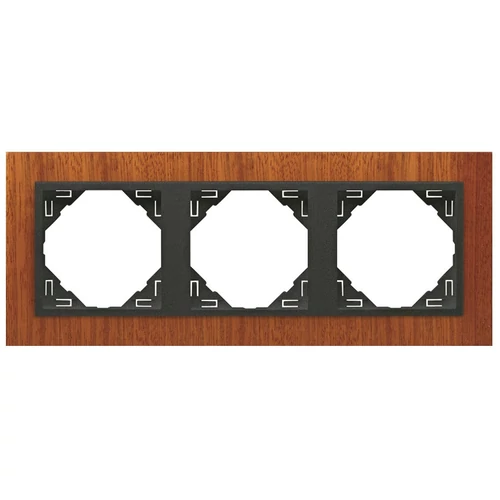 EFAPEL 90930_TMS ARBORE Hármas keret, mahagóni/szürke