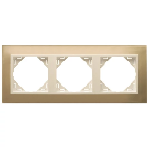 EFAPEL 90930_TOP METALLO Hármas keret, arany/gyöngyház