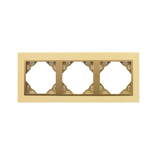 EFAPEL 90930_TOU METALLO Hármas keret, arany/arany