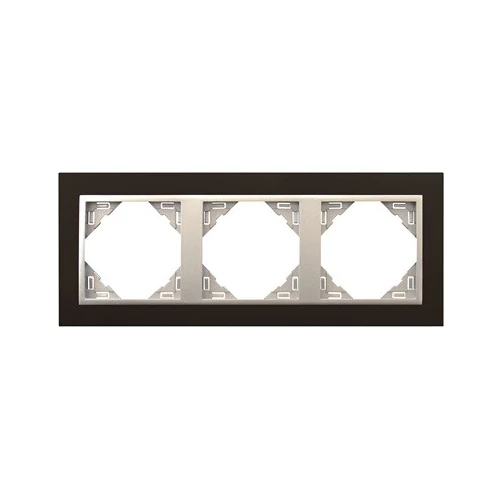 EFAPEL 90930_TPA ANIMATO Hármas keret, fekete/alumínium