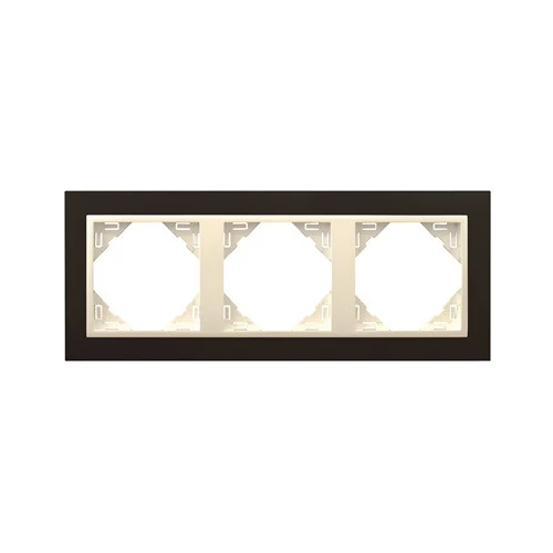 EFAPEL 90930_TPG ANIMATO Hármas keret, fekete/jég