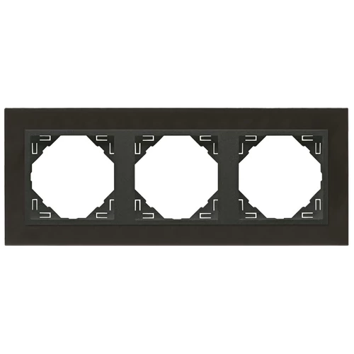 EFAPEL 90930_TQS METALLO Hármas keret, nikkel/szürke