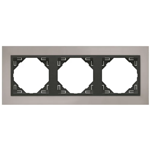 EFAPEL 90930_TRS METALLO Hármas keret, króm/szürke